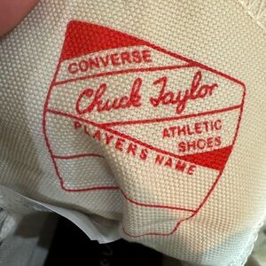 Converse Chuck Taylor Cream and Red Sneakers